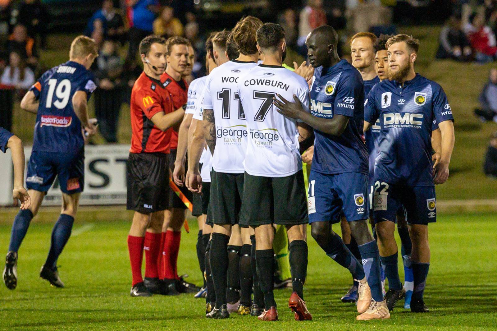 On the sidelines Maitland FC v Central Coast Mariners FTBL The