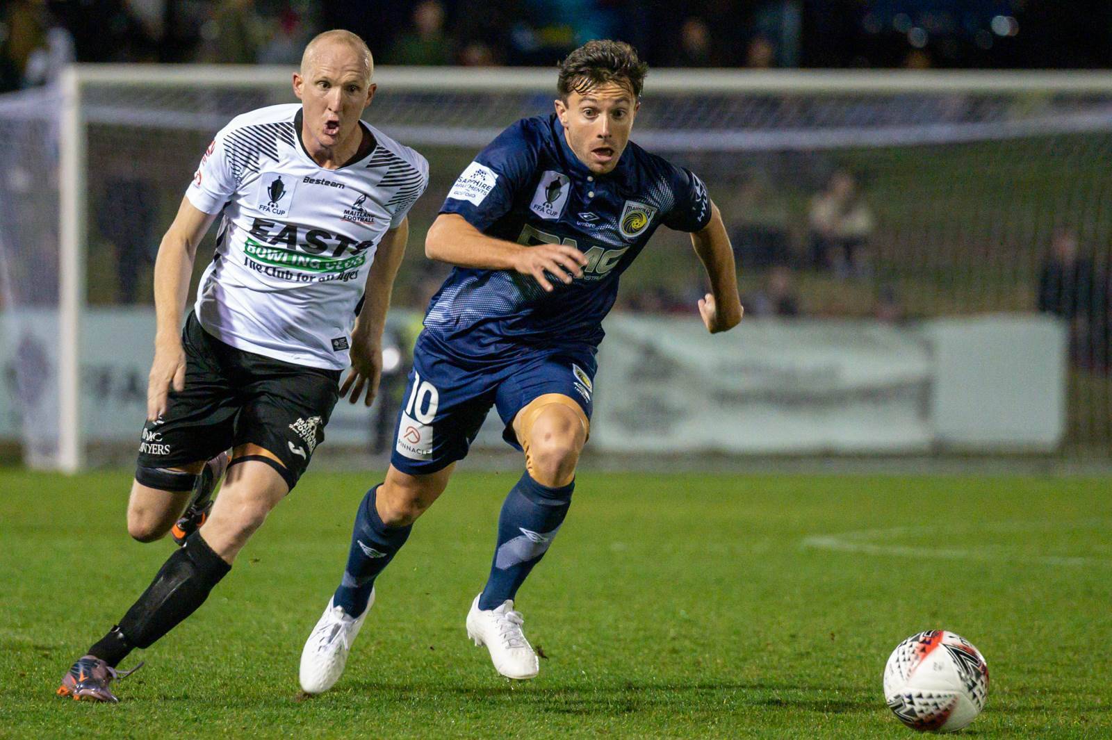 On the sidelines Maitland FC v Central Coast Mariners FTBL The