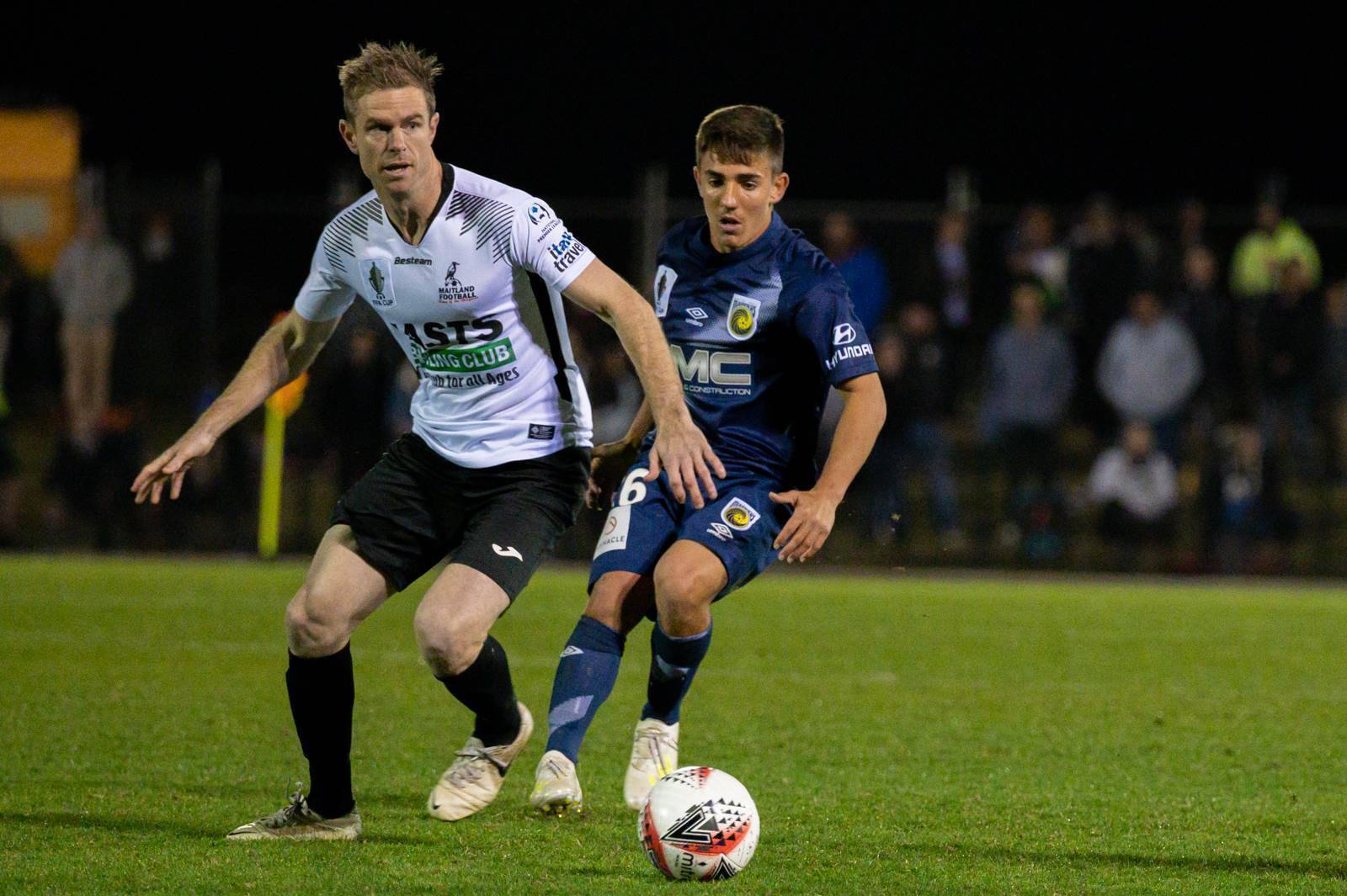 On the sidelines Maitland FC v Central Coast Mariners FTBL The