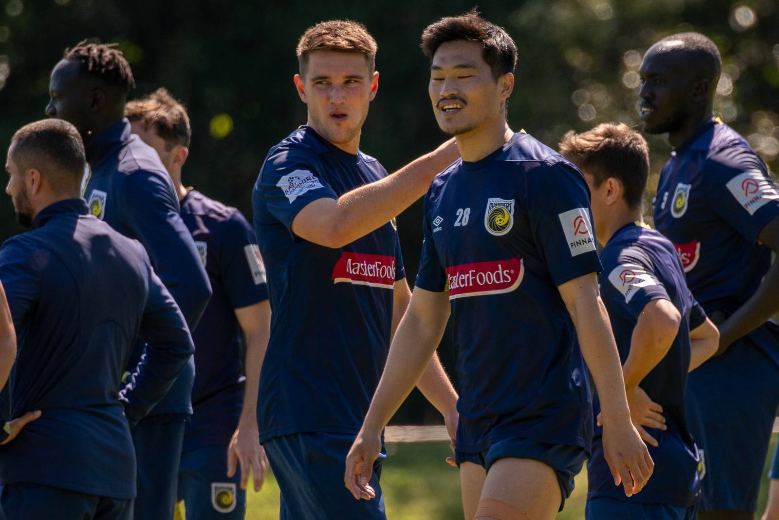 On the sidelines: At Central Coast Mariners training ...