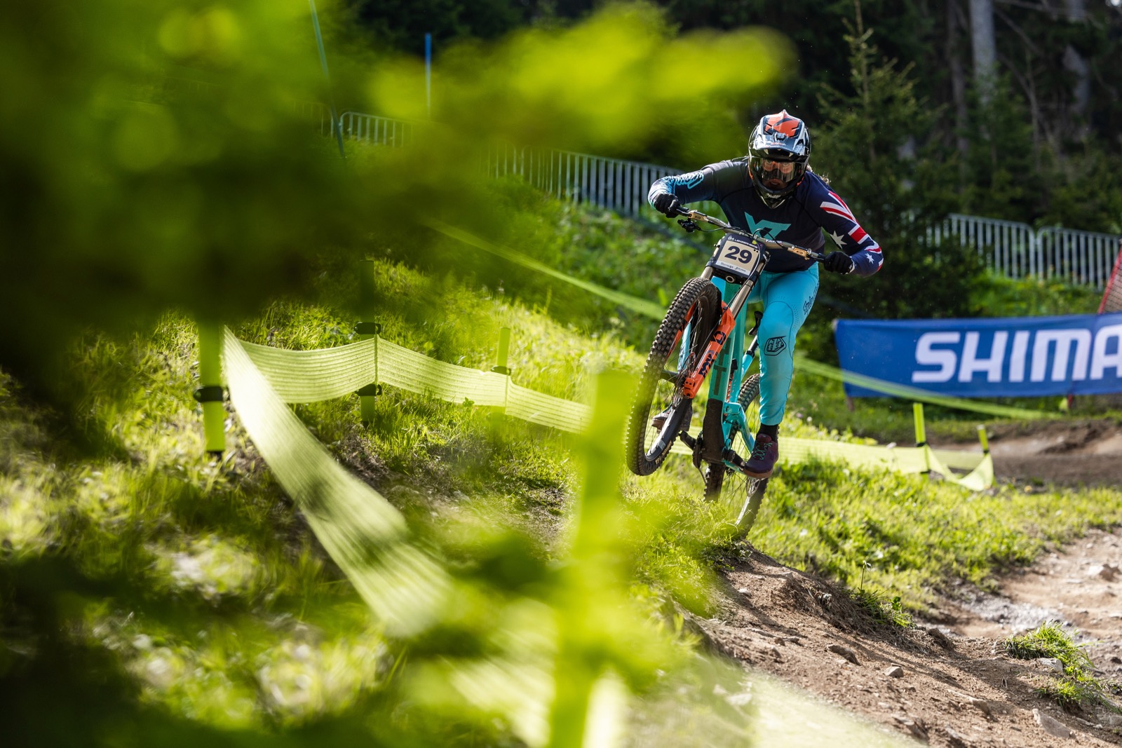 Downhill action from the Lenzerheide World Cup