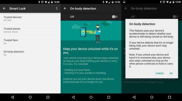 Android on body detection - setup