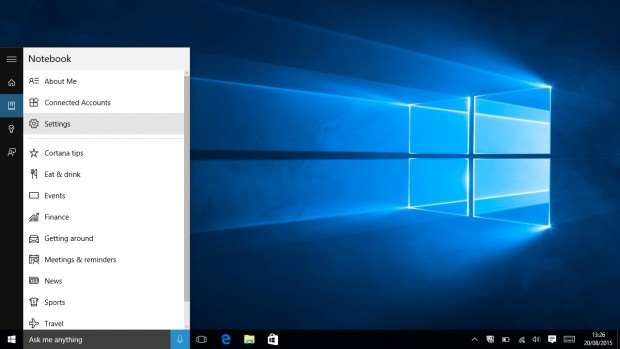How to Disable Cortana in Windows 10 - Cortana Notebook Settings