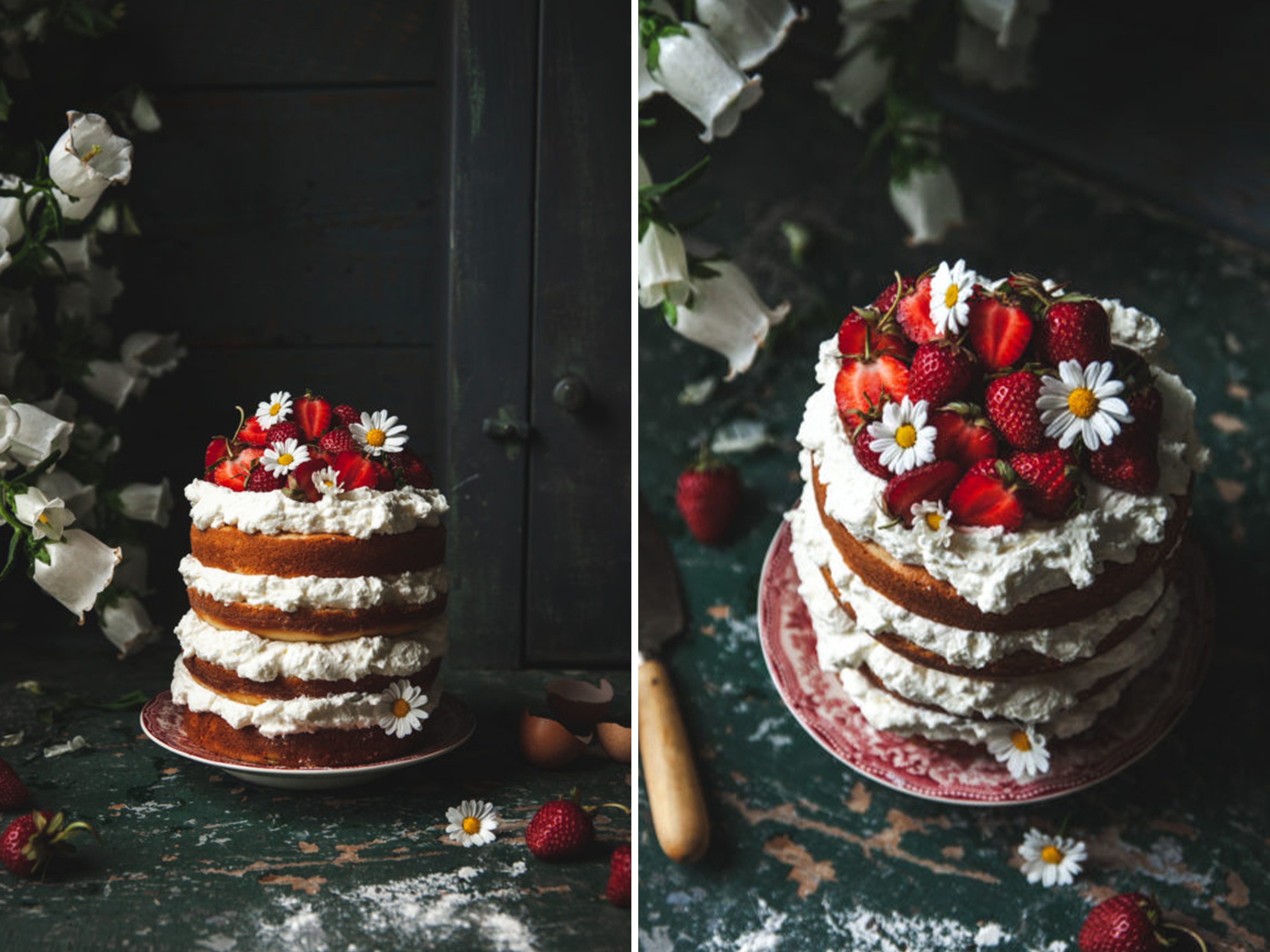 strawberries and cream layer cake • food • frankie magazine
