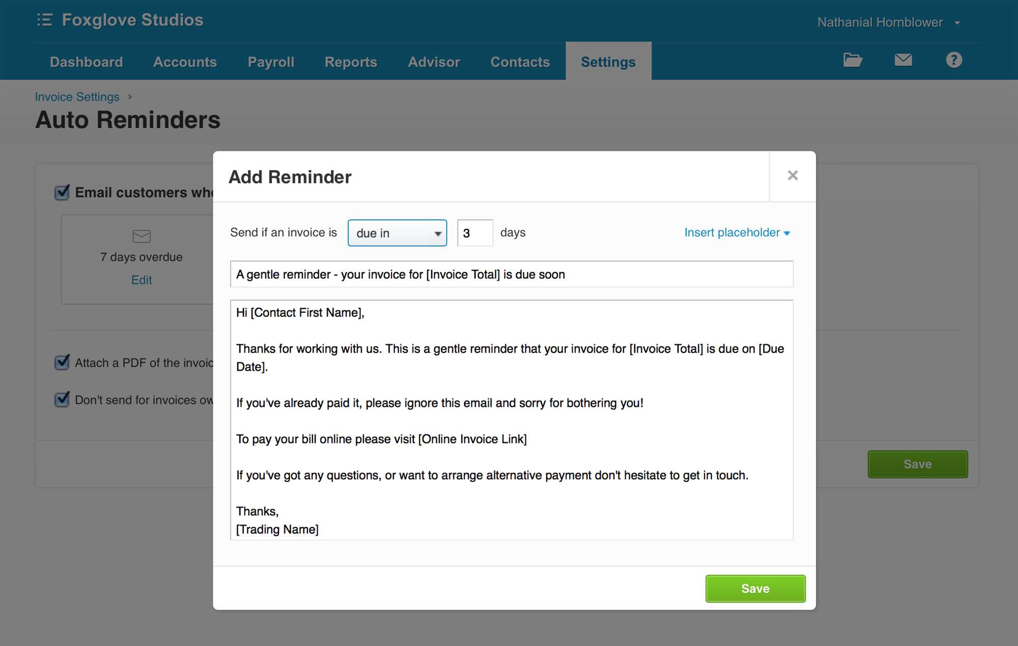 Xero Reminders Arrive On Schedule Services Business It
