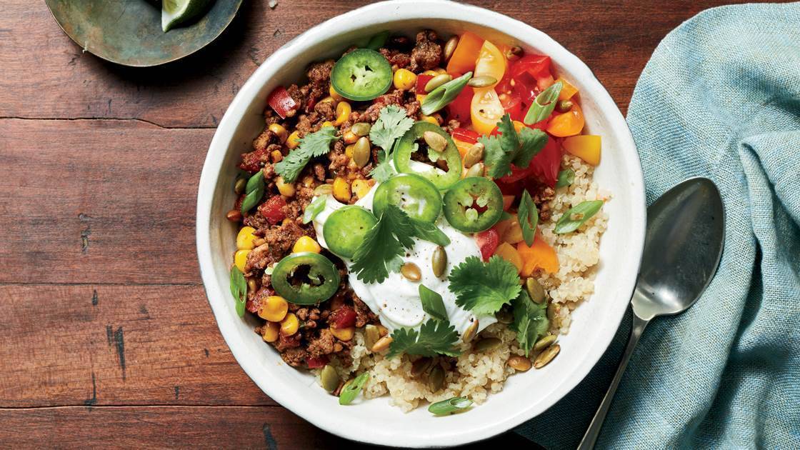 loaded-taco-bowl-recipe-food-prevention-australia