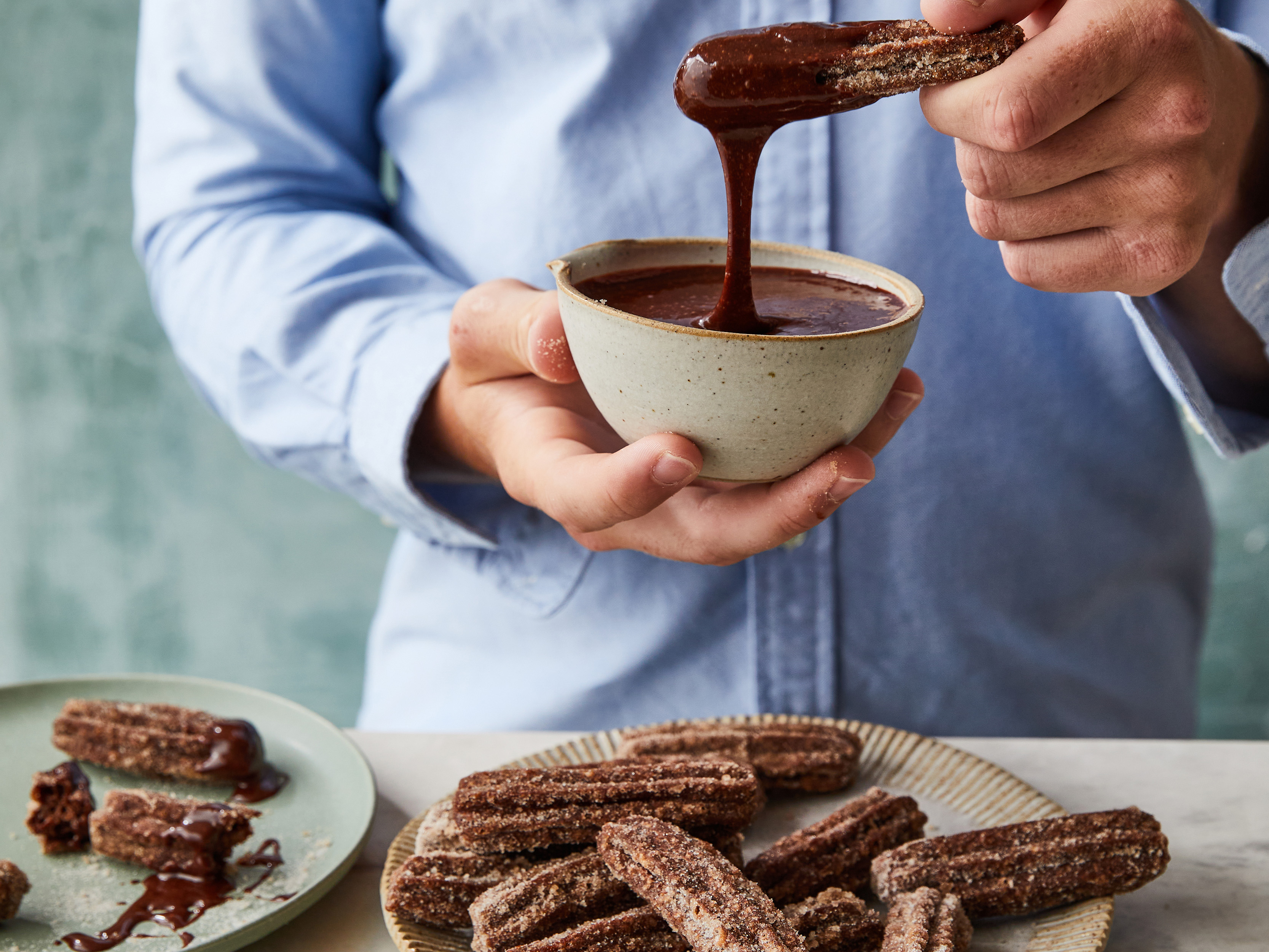 full recipe hot chocolate churros with chocmarshmallow dipping sauce