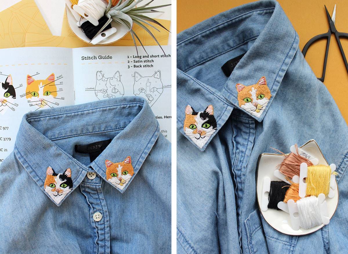 an embroidery kit for cat lovers • craft • frankie magazine