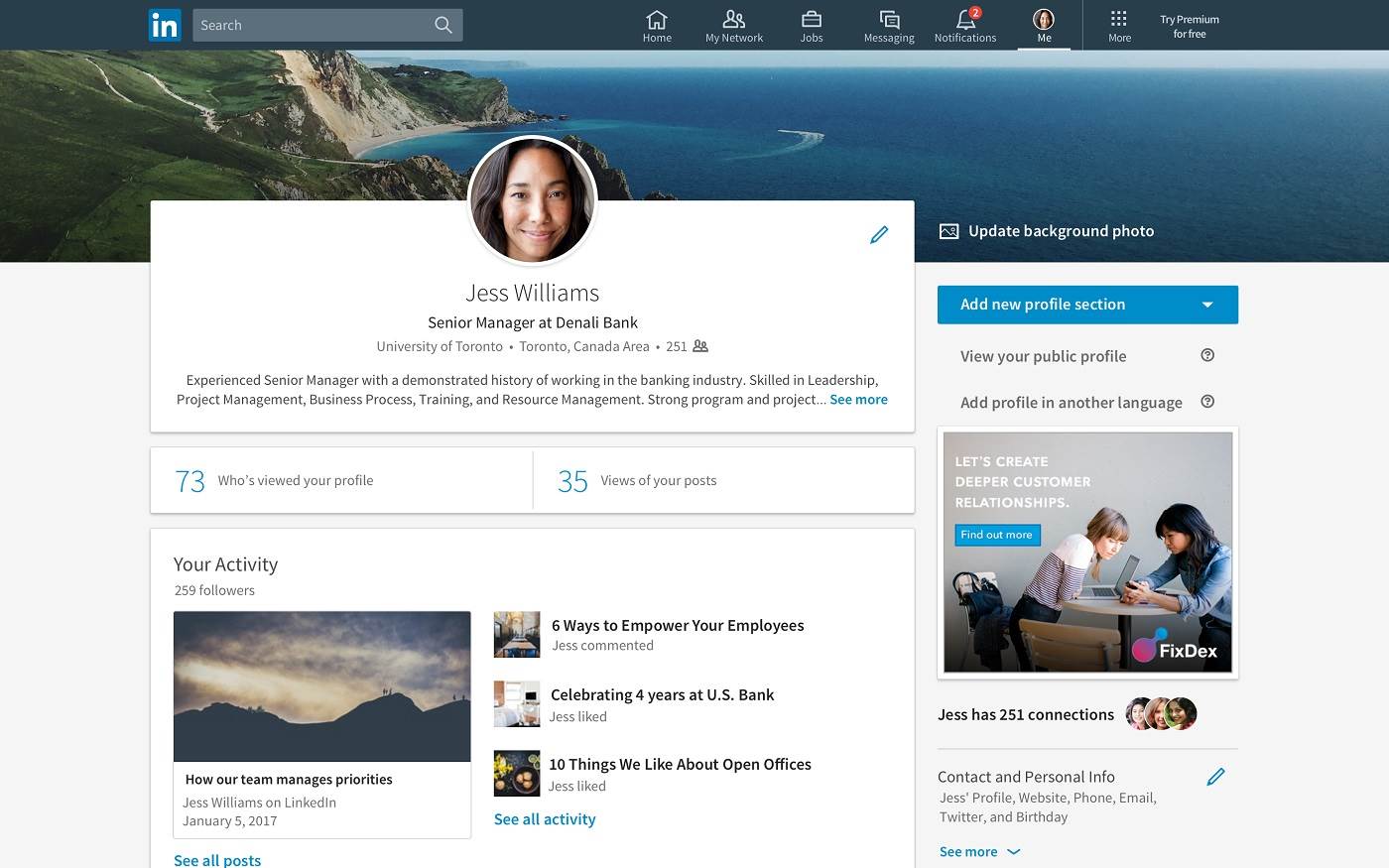 Contoh Rekomendasi Di Linkedin Profile Examples - IMAGESEE