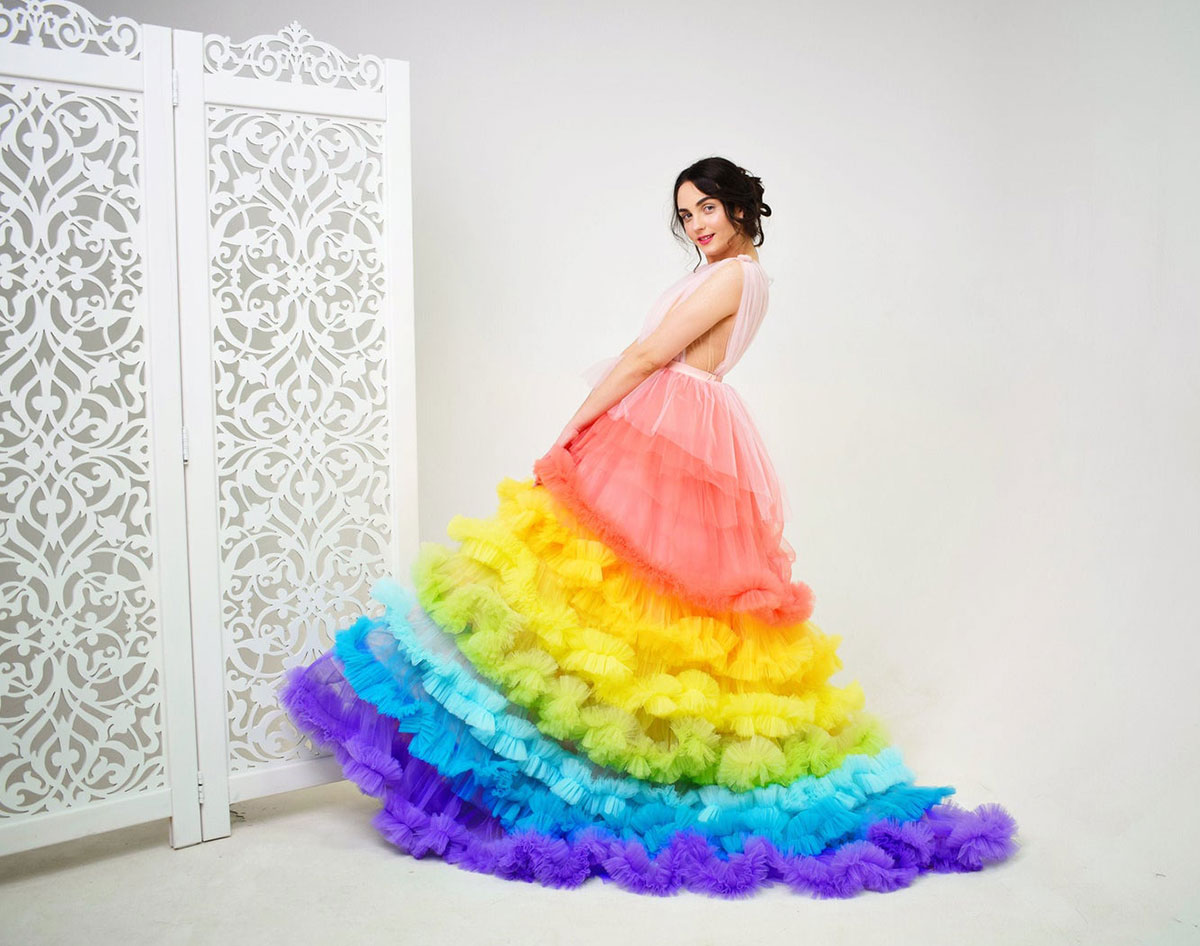 a dress made from rainbow tulle • fashion • frankie magazine