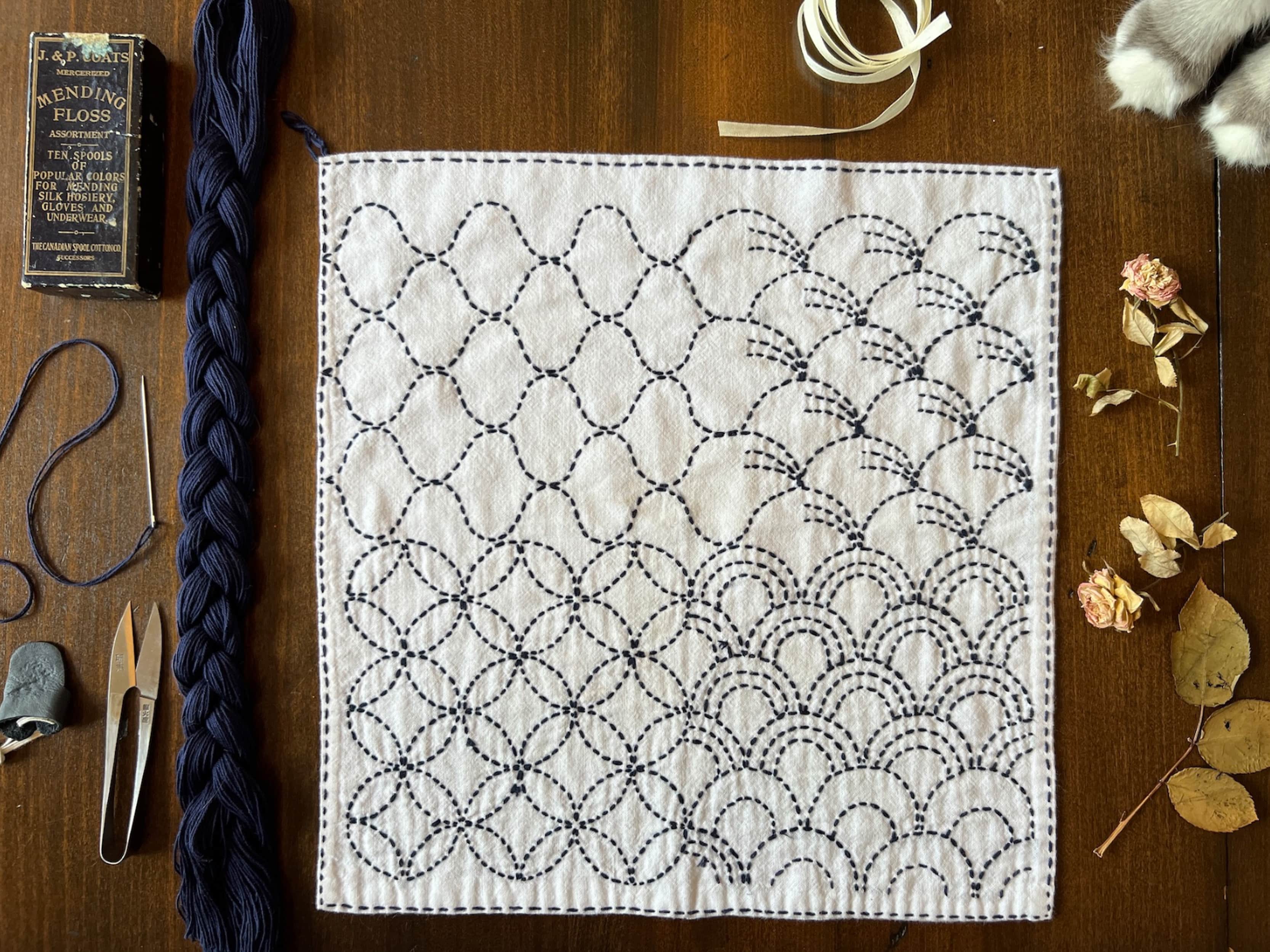 Sashiko Embroidery Patterns Japanese Pattern Sashiko Is A Form Of