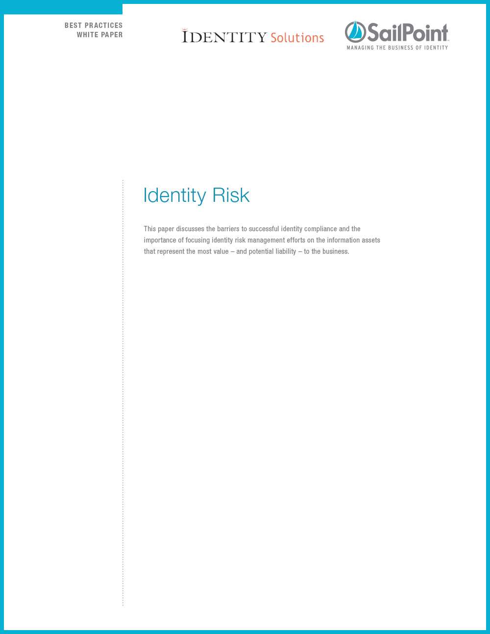 Identity Risk - Whitepapers - iTnews