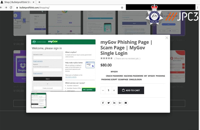 AFP involved in shutdown of alleged myGov phishing kit supplier