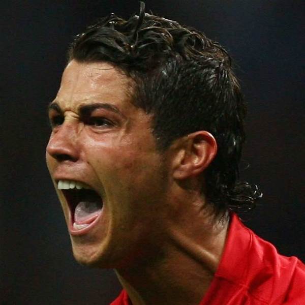 Cristiano Ronaldo sticking his tongue at the line up on Make a GIF