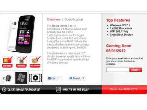 Nokia Lumia 710 launch leaked?