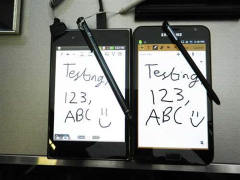Hands on: Samsung Galaxy Note vs LG Optimus Vu