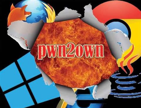Chrome; Firefox; IE 10; Java; Win 8 fall at #pwn2own hackfest