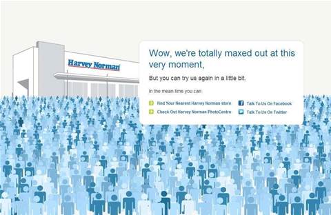 "Wow, we're totally maxed out": Harvey Norman offline