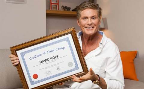 David Hasselhoff changes name for Optus reseller