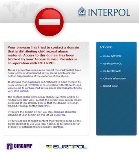 ISPs opt into Interpol child abuse filter