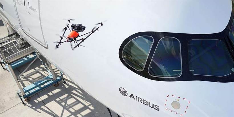 Intel demos drone aircraft inspection
