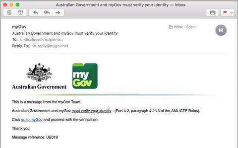 Phishing scam targets myGov accounts