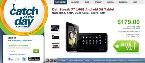 Dell Streak 7 sells cheap