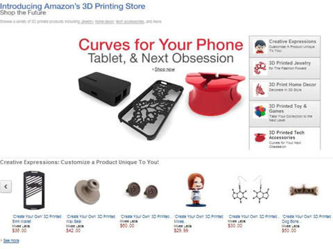 Amazon 3D printing lets you customise your order