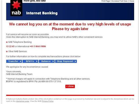 Nab Internet Banking Goes Black Finance Itnews