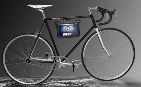 Samsung shows off bizarre Galaxy Tab 10.1 bike accessory