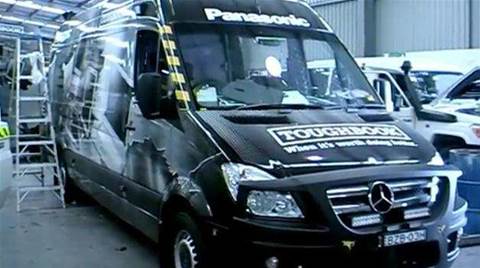 Ex-Benz van travels with Toughbooks
