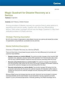 Gartner names IBM a 'Leader' for Disaster Recovery as a Service