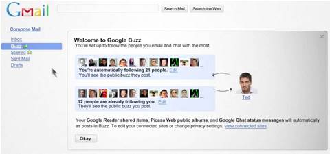 Google moves into social networking with Buzz