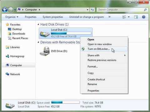 First look at Windows 7 security