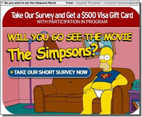 D'OH! Spammers exploit Simpsons movie