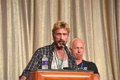 John McAfee is apparently on the run again, this time from the SEC over his support for cryptocurrencies