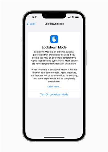 Apple introduces Lockdown Mode as it battles spyware firms