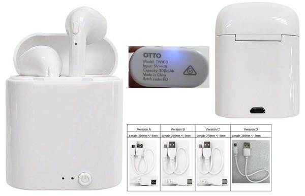 Earbuds sold at Officeworks recalled over fire risk