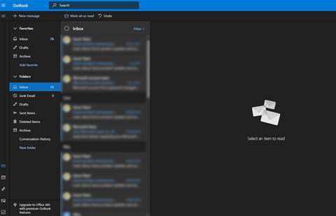 Outlook rolls out 'Dark Mode' inverted colour scheme