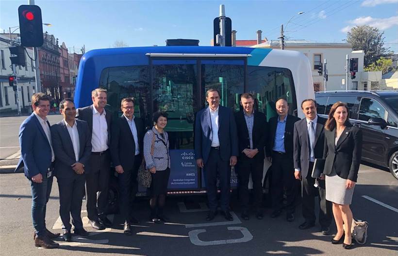 Cisco CEO Chuck Robbins tours Vic IoT road trial