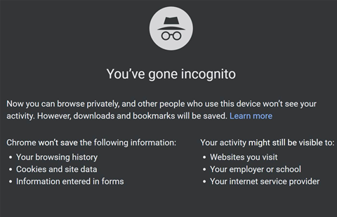 Chrome's Incognito Mode has loophole