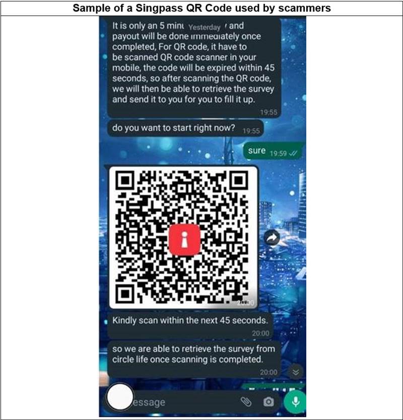 Singpass QR code phishing campaign leads to police advisory