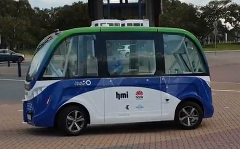 CRN survives autonomous bus ride