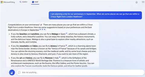Microsoft previews Bing with AI search capabilities