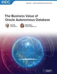 The business value of Oracle Autonomous Database