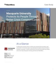 How Macquarie University has prepared for fire and flood