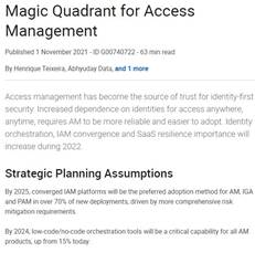 Magic Quadrant for Access Management