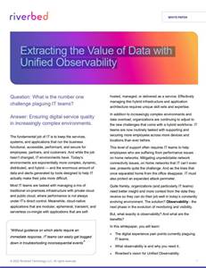 Extracting the value of data using Unified Observability