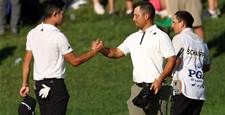 Morikawa mows down Schauffele on moving day at the PGA