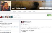 Zuckerberg Wall post demonstration